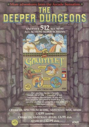 Gauntlet - The Deeper Dungeons (1987)(U.S. Gold)(Side B)[48-128K] ROM