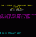 Legend Of Craldons Creek, The (1987)(Eric Stewart)(Side B)